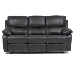 Sofá reclinable 3 cuerpos Orson 136 ° poliéster stone