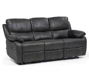 Sofá reclinable 3 cuerpos Orson 136 ° poliéster stone