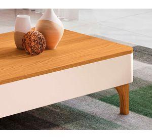 Mesa de centro rectangular Niza 32x100x60.5 cm off white cinamomo