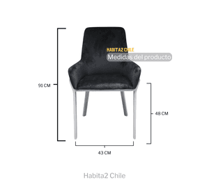 PACK 2 SILLAS ACOLCHADAS DE COMEDOR BRITO CON APOYABRAZOS