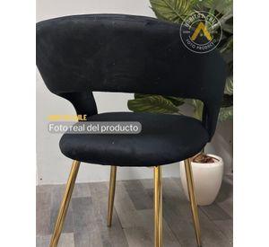 SITIAL O SILLA MODERNA FLORENCIA TERCIOPELO GOLD