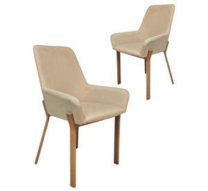 PACK 2 SILLAS ACOLCHADAS DE COMEDOR BRITO CON APOYABRAZOS