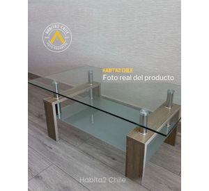 MESA LATERAL O DE CENTRO TOPE DE VIDRIO RECTANGULAR 100CM