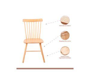 Silla Windsor Madera - Natural