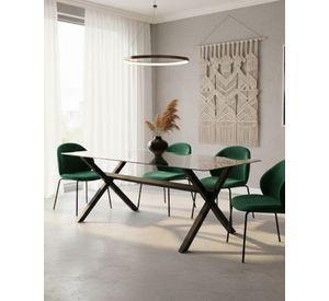 Mesa de Vidrio X Black 130X80