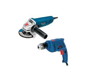 PACK BOSCH TALADRO PERCUTOR GSB 550W+ESMERIL ANG 4 1/2 850W