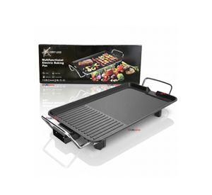 Plancha Parrillerra Eléctrica ExtraGrande Antiadherente Churrasquera 1500W de Potencia