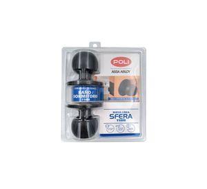 CERRADURA CILIN.POMO POLI SFERA 11404 BAÑ/DOR NEGR