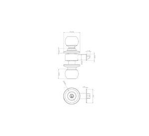 CERRADURA CILIN.POMO POLI SFERA 11404 BAÑ/DOR NEGR