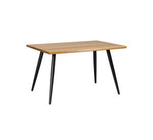 MESA DE MADERA RUSTICA 120 BASE METALICA