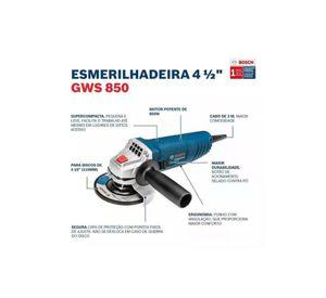 Esmeril Angular Bosch Gws 850 - 850w + Alicate