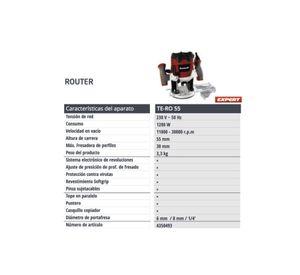 FRESADORA 1200 W / RT-RO 55 C/KIT EINHELL