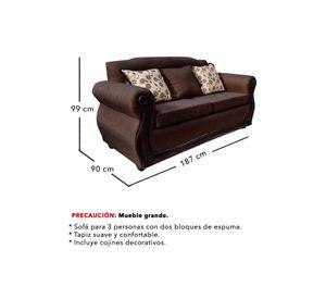 Sofá Con Resorte Estructural 3 Cuerpos Gran Santi Chenille