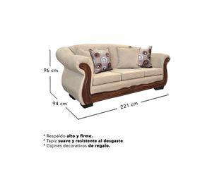 Sofá Con Resorte Estructural 4 Cuerpos Búfalo Chenille X