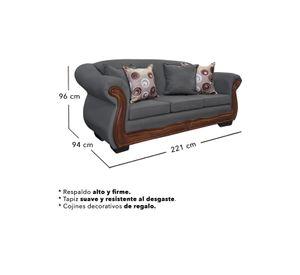 Sofá Con Resorte Estructural 4 Cuerpos Búfalo Chenille X