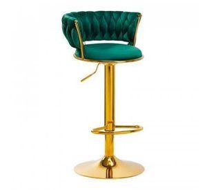 TABURETE ELEGANTE QUEEN BASE DORADA