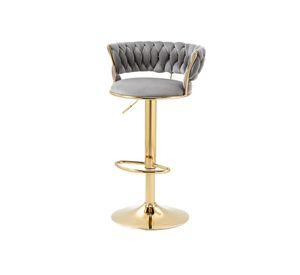 TABURETE ELEGANTE QUEEN BASE DORADA
