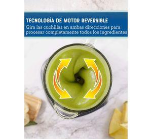 Licuadora Oster® con tecnología reversible, 2 programas automáticos 3 velocidades más pulso