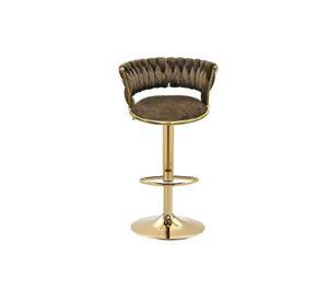 TABURETE ELEGANTE QUEEN BASE DORADA