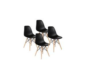 Pack de 4 Sillas Eames Negra