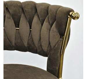 TABURETE ELEGANTE QUEEN BASE DORADA