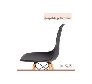 Pack de 4 Sillas Eames Negra