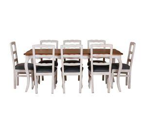 Comedor Normando 100x200 - 8 sillas cubierta Miel