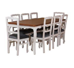 Comedor Normando 100x200 - 8 sillas cubierta Miel