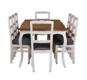 Comedor Normando 100x200 - 8 sillas cubierta Miel
