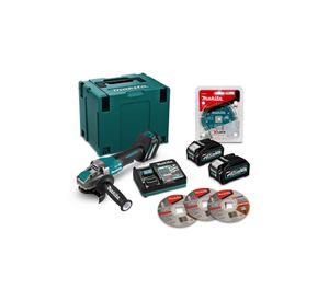 Kit esmeril angular 40V GA043GM202-1 + 2 Bat 4.0 Ah + Carg.