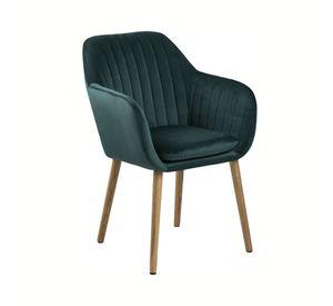 Silla Poltrona Sitial Terciopelo Murano - Verde