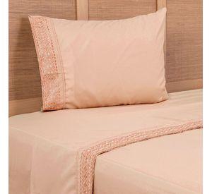 Sabana lisa MF Broderie Bordada 1.5 P Damasco