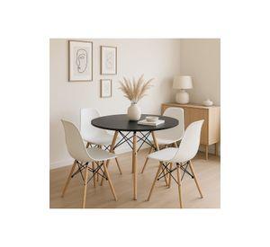 Mesa de Comedor Eames 100cm redonda - Negra