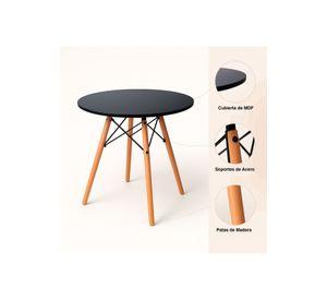 Mesa de Comedor Eames 100cm redonda - Negra