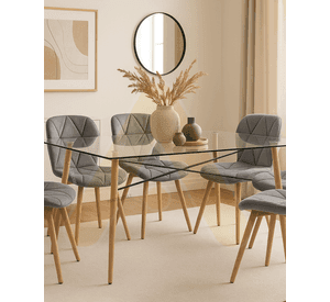 SILLA VELVET DE COMEDOR ASIENTO AVIADOR FELPA BASE MADERA