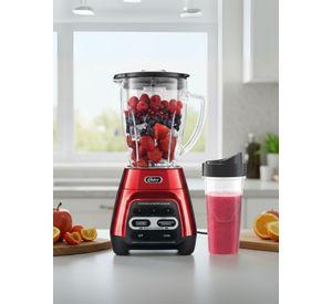 Licuadora Oster® roja programas automáticos,tecnología reversible vaso Blend-N-Go