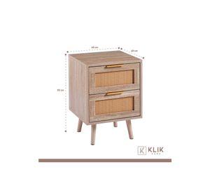 Velador Eames Mesh Doble - Madera Oscura Walnut