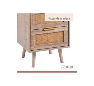 Velador Eames Mesh Doble - Madera Oscura Walnut