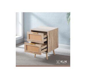 Velador Eames Mesh Doble - Madera Oscura Walnut