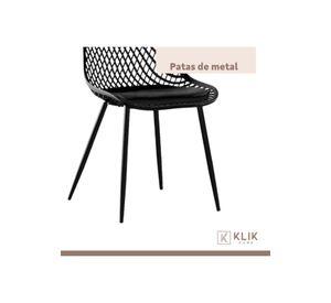 Pack de 4 Sillas Europa Acolchadas - Negras