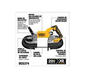 SIERRA BANDA TUBOS 20V MAX DEWALT S/B-C DCS374B