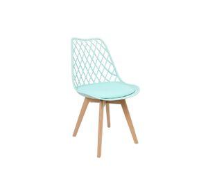 Silla Tulip Acolchada Mesh Ecocuero