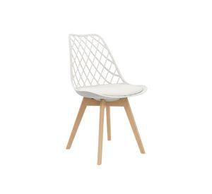 Silla Tulip Acolchada Mesh Ecocuero