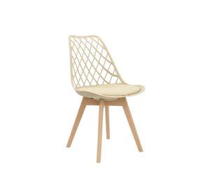 Silla Tulip Acolchada Mesh Ecocuero