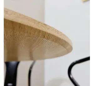 MESA CON PATAS TIPO EAMES 80CM Y CUBIERTA DE MADERA