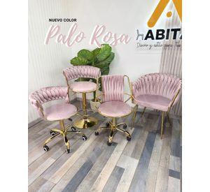 PACK 2 TABURETES ELEGANTES QUEEN BASE DORADA