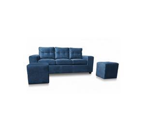 Sofá 3 cuerpos + 2 Pouf Lucca Felpa