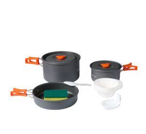 Set Ollas Aluminio Camping 3 Piezas