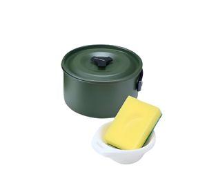 Set Ollas Aluminio Camping 3 Piezas