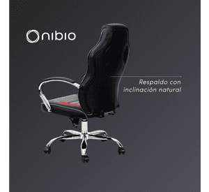 Silla Gamer Nibio Rookie Reclincable Cuero PU Roja